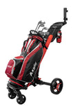 Axglo Flip n' Go Pro Golf Push Cart with complete golf set 